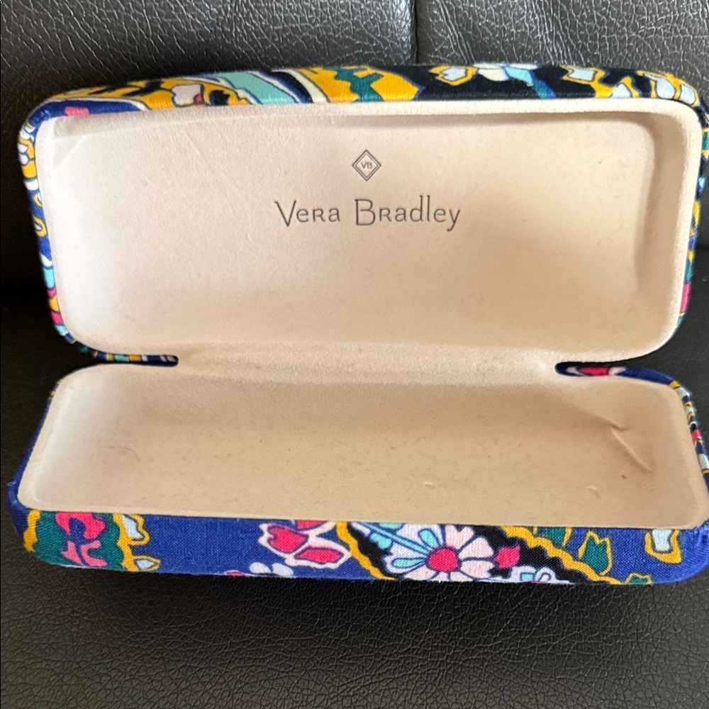 Vera Bradley Floral Glasses Case - Blue and Yellow